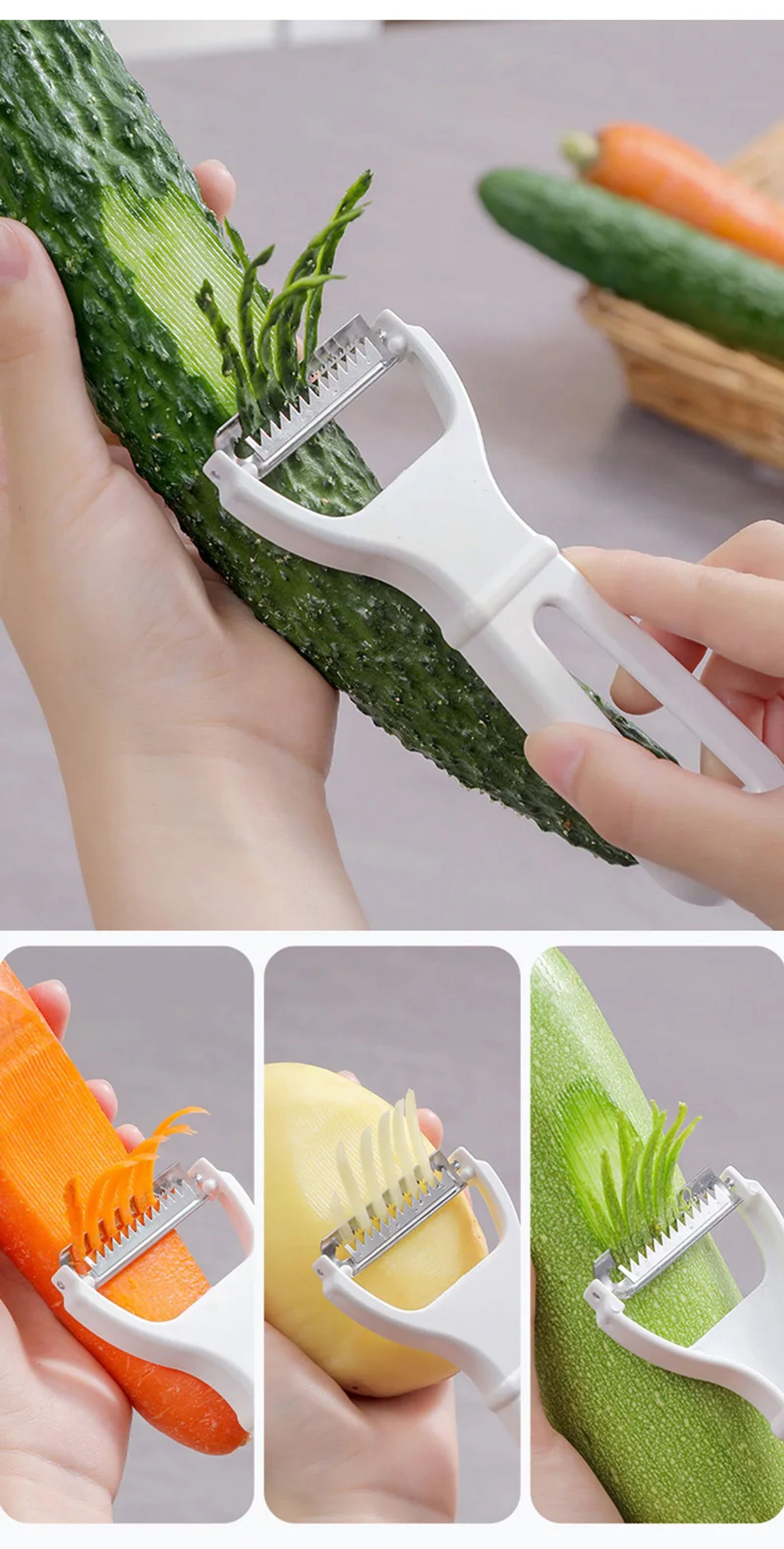 Description Picture 3 of itemManual Vegetable Grater Multifunction Fruit Vegetable Chopper Carrot Potato Knife Julienne Peeler Slicer Kitchen Tools