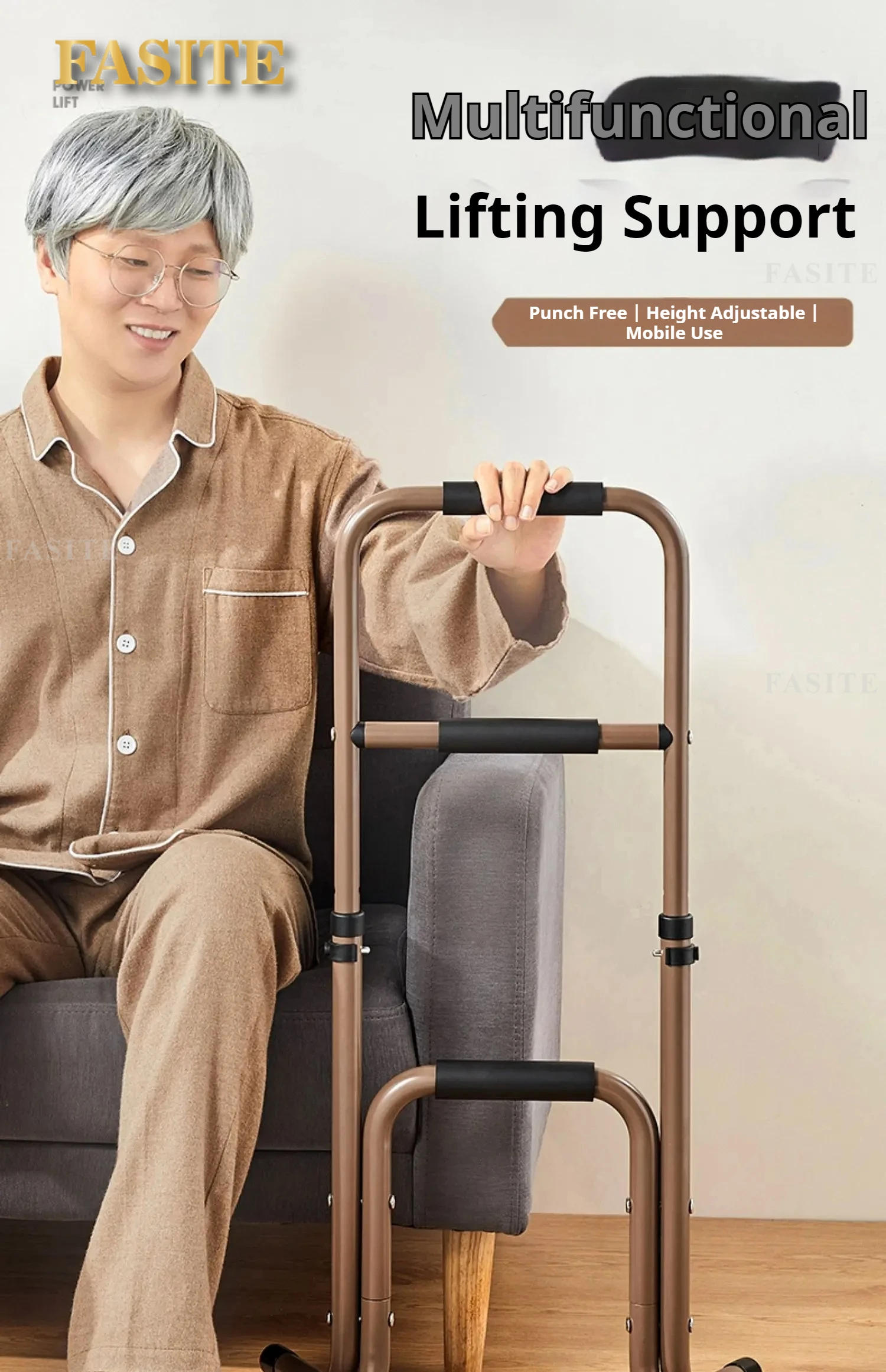 Description Picture 2 of itemBed Handrails Bedside Railing Grab Bars Assist Device Bathroom Toilet Grab Bars Safety Stand 지지대 Chuveiro Disabled Accessories