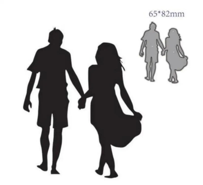 Description Picture 6 of itemcouple metal cutting dies wedding lovers cut die mold Scrapbook paper craft knife mould blade punch template Embossing stencils