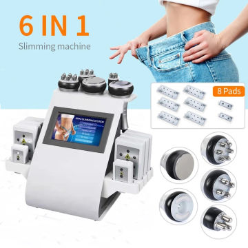 6 In 1 40K Vacuum Lipo Ultrasonic Cavitation Radio Frequency Multipolar RF Body Slimming Machine Skin Lifting Anti-wrinkle