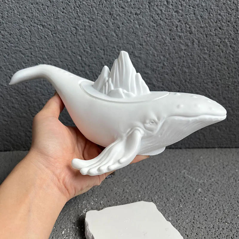 Description Picture 2 of itemWhale Shape Silicone Flower Pot Molds Storage Box Candle Vessel Cement Desktop Plants Planters Plaster Mold Turtle Mold