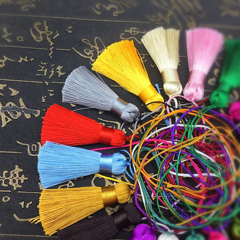 Description Picture 3 of item5CM Silk Tassel Fringe Sewing Bang Tassel Trim Key Tassels DIY Crafts Jewelry Making Home Pendant Embellish Curtain Accessories