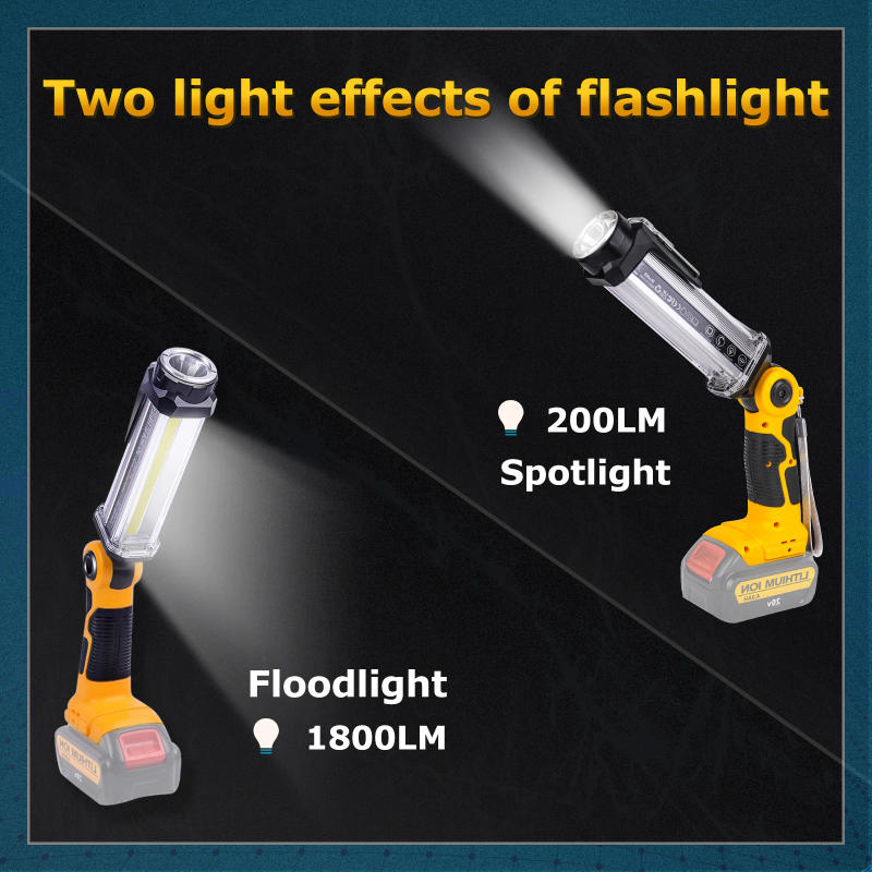 Description Picture 3 of item2000LM 14.4V-18V for Dewalt LED Work Light Li-ion Battery USB Flashlight New Portable LED Flashlight
