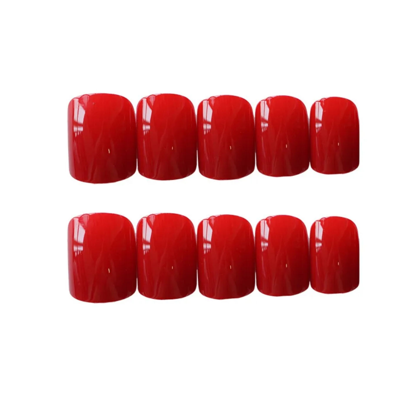 Description Picture 4 of item24Pcs Solid Color Short Square Head False Nails Glossy Wearable Fake Nails Detachable Full Cover Nail Tips Press On Nails