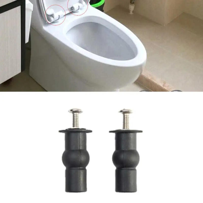Description Picture 3 of item2pcs Expansion Screw Toilet Seat Top Fix Seat Hinge Hole Fixings Well Nut Screw Rubber Back To Wall Toilet Cover Accessories