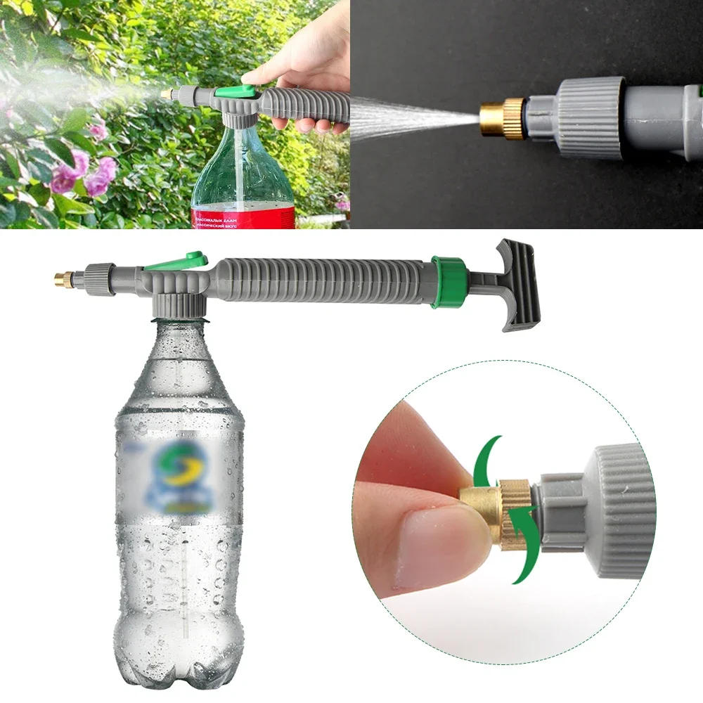 Description Picture 4 of itemAdjustable Pull Out Type Beverage Bottle Spray Manual Watering Nozzle Watering Can Pressure Atomizing Nozzle Gardening Tools