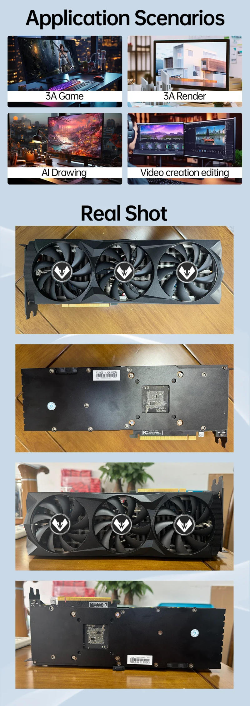 Description Picture 3 of itemMAXSUN Graphics Cards NVIDIA GeForce RTX2060 SUPER 8G GDDR6 PCIE3.0x16 Gaming Video Card for Desktop PC Computer Components