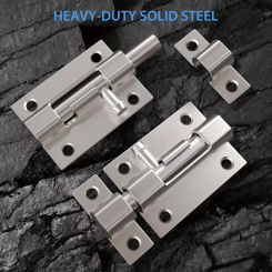 1/2/3/4/5PCS 4" Stainless Steel Door Latch Solid Sliding Bolts Latch Hasp Home Hardware Gate Safety Toilet Door Lock