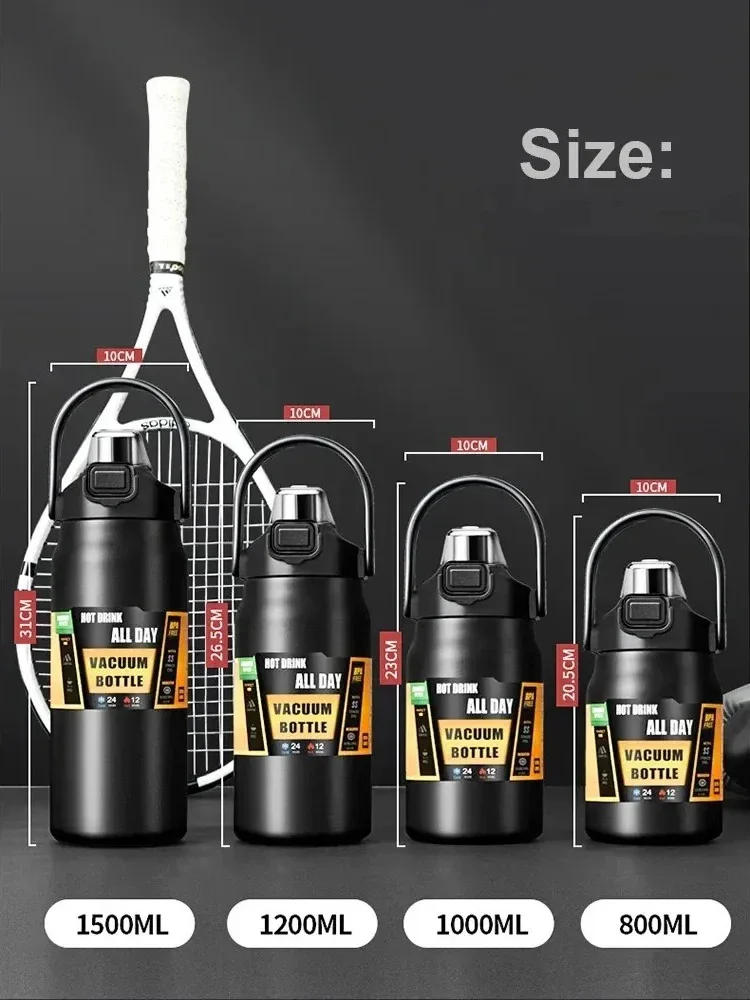 Description Picture 5 of itemOutdoor Portable Thermos with Straw 304 Stainless Steel Thermal Mug Tumbler Cup Sports Vacuum Flasks Cold and Hot Water Bottle