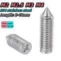 30-50 Pcs 304 Stainless Steel Cross Sharp Tip Tightening Screw Headless Bolt M2M2M2.5M3M4