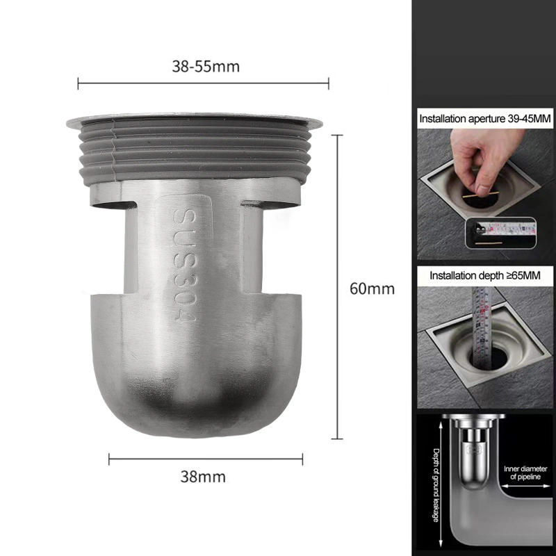 Description Picture 2 of item1pcs Shower Floor Drain Backflow Preventer Sewer Anti-Odor Drain Core 304 Stainless Steel Floor Drain Core Bathroom Accessories