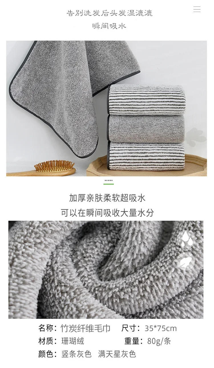Description Picture 3 of itemCotton Towel Bathroom Strong Absorbent Thickened Face Towel Soft Non-shedding Adult Towel Hotel Travel Household Gift