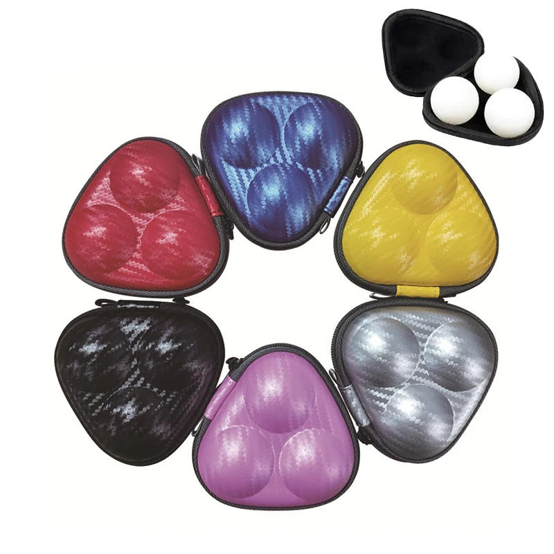 Description Picture 2 of itemTable Tennis Box Case 3 Ping-pong Balls Storage Bag Hard Boxes PU Organizer Indoor Sports Table Tennis Accessories Waterproof
