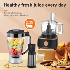 Kitchen Multi-functional 7 In 1 Food Processor Mixer Machine 1000W Electric Blender Juice Extractor Meat Chopper Smoothies Maker