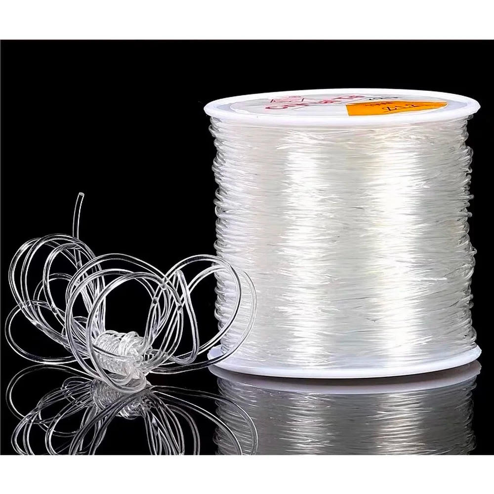 Description Picture 5 of item100M Transparent Elastic Crystal Line DIY Beading String Stretch Cords Jewelry Necklace Bracelet Making Rope Home Sewing Threads