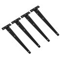 4 PCS Kitchen Cabinet Hinges Gate Shape 8 Inches Door Blinds 2100X720X250 Black Heavy Duty