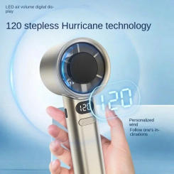 Mini Bladeless Handheld Fan, USB Rechargeable Personal Highspeed Fans, Electric Eyelash Fan, Portable Hand Fan, 120 Wind Speeds,