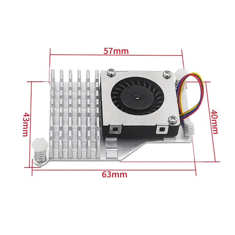 Description Picture 5 of itemRaspberry Pi 5 Active Cooler Aluminum Heatsink PWM Speed Adjustable Fan Black Silver Blue Cooling Radiator for RPI 5 Pi5