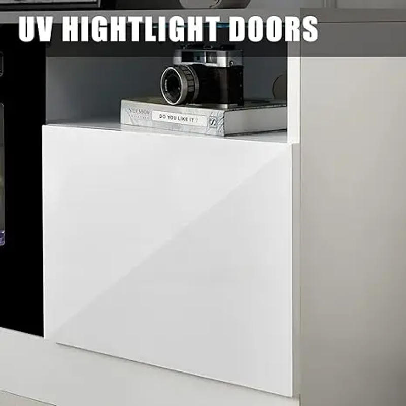 Description Picture 5 of itemTV Stand with Fireplace LED Light Entertainment Center with 36" Electric Fireplace 70" Modern Wood Entertainment Stand