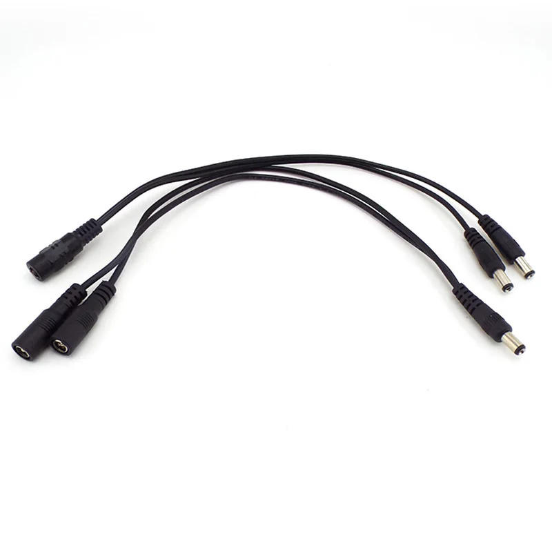 Description Picture 6 of item2 way DC Power adapter Cable 5.5mmx2.1mm 1 male to 2 female 2 Male Splitter connector Plug extension for CCTV LED strip light K5