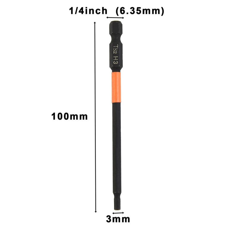 Description Picture 5 of item1pc Hexagon Screwdriver Bit Quick Change Impact Driver Power Drill Magnetic Screwdriver Bit H1.5/2/2.5/3/4/5/6 Length 50mm
