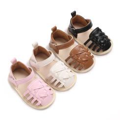 4Colors Newborn Toddler Shoes Baby Soft Soled Sandals Soft Soled Shoes Beach Shoes Slippers Non Slip Sandals 0-18M First Walkers