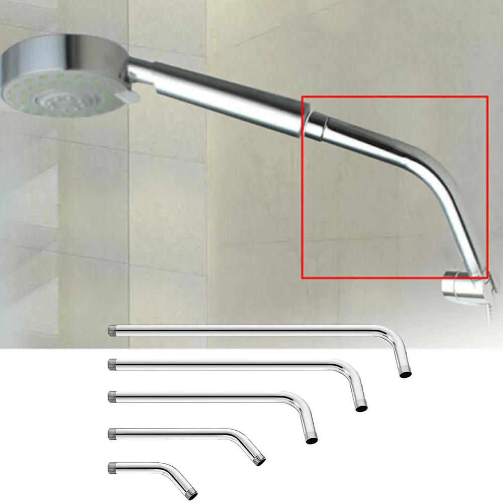 Description Picture 4 of item15-35cm Stainless Steel Wall Shower Arm Shower Head Extension Pipe Arm Bracket Bathroom Home Accessories