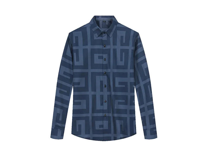 Description Picture 5 of itemFashion Printed Long Sleeve Shirts Men's 2024 Summer Thin Loose Casual Business Dress Shirts Oversized Streetwear Social Blouse