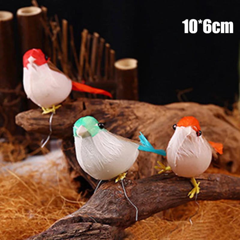 Description Picture 6 of item24pcs Simulation Birds Mini Artificial Foam Feather Birds 10* 6cm DIY Pollution-free Crafts Ornament Home Garden Decor Gift