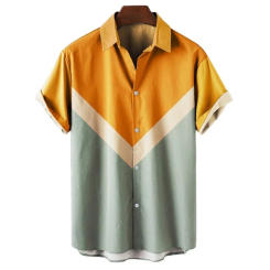 Men's Shirt Summer Casual Fashion Short Sleeved Shirt For Men Loose Breathable Hawaiian Shirt Man Casual Men's Clothing Top