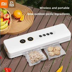 Xiaomi Mini Wireless Fully Automatic Vacuum Sealing Machine Household Small Portable Food Packaging Plastic Sealing Machine New