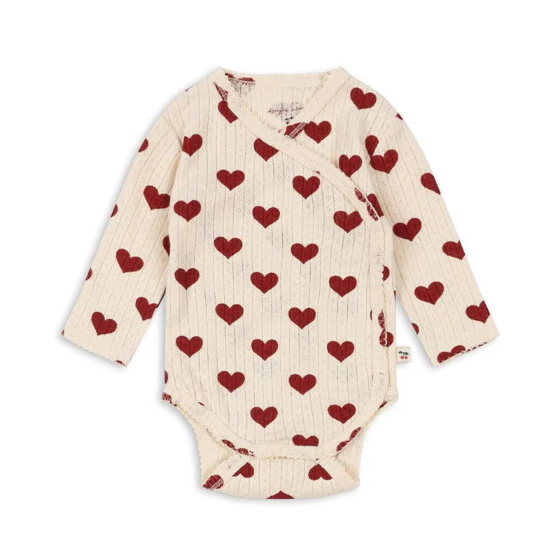 Description Picture 6 of itemBaby Long Sleeved Bag Fart Clothes for Spring Summer 2025 Same Style Love Newborn Jumpsuit Baby Home Crawling Clothes