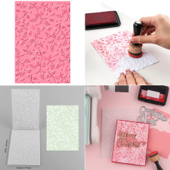 Snowberry Leaf 3D Gradient Embossing Folder Background For DIY Scrapbook Card Making Process Add Textured Detail 2024 New Arriva