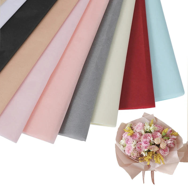 Description Picture 2 of item10Pcs 50*66cm Tissue Paper Flower Bouquet Wrapping  For Florist Wedding Birthday Party Gift Packing Decor DIY Crafts