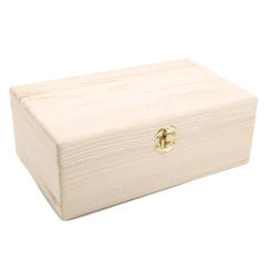 Rectangular Wooden Storage Box Buckle Hinged Boxes Wooden Gift Box Gift Packing Jewelry Case Box Home Sundries Storage Box