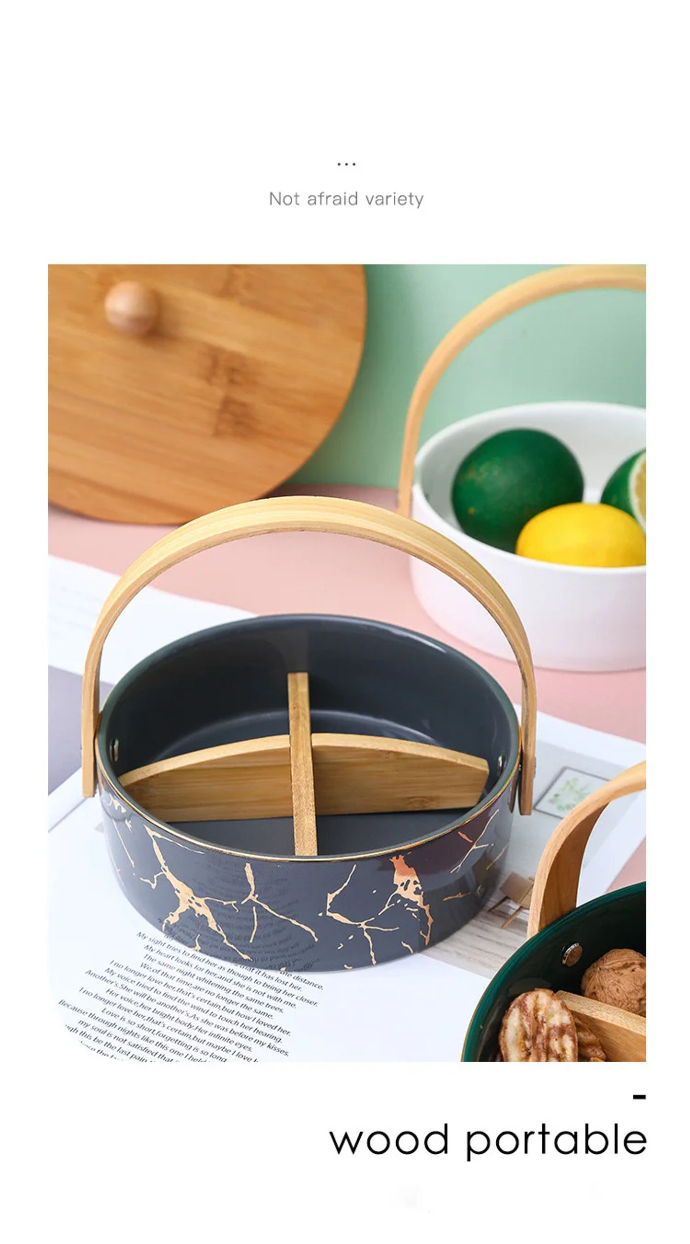 Description Picture 3 of itemEmerald Fruit Plate for Home Living Room Fruit Basket Creative Snack Tray Storage Bowl Candy Nuts and Seeds Containers