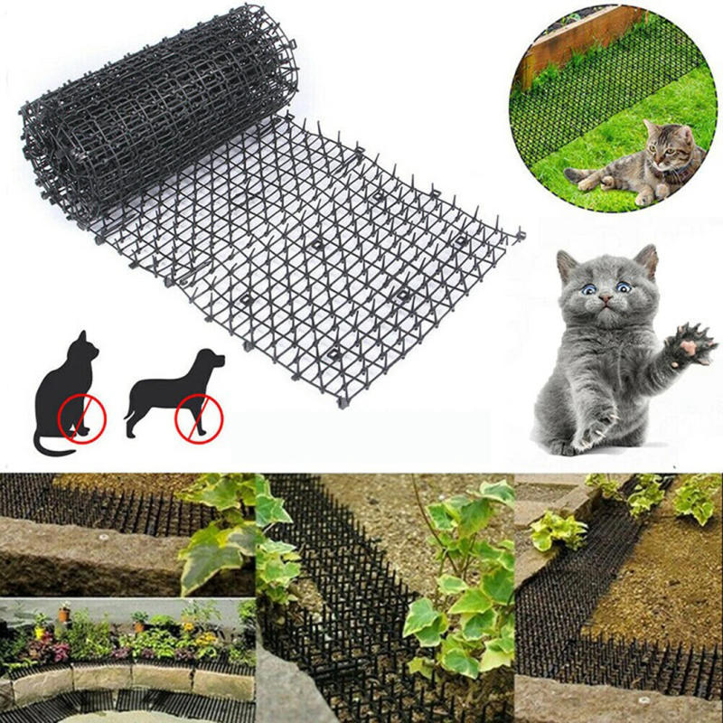 Description Picture 2 of itemGarden Cat Scat Mats Anti Cat Mat Prickle Strips Net Network Spikes Prevent Cat Dog Digging Climbing Trees Cat Skewer Mesh Fence