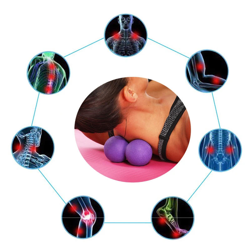 Description Picture 3 of itemFitness Peanut Massage Ball Relaxing Relieve Pain Lacrosse Myofascia Pilates Yoga Gym Fascia Ball Body Exercise Equipment Balls