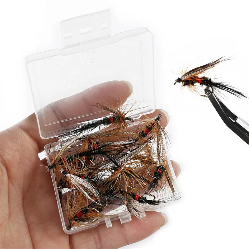 Description Picture 4 of item5/10/20Pcs Biomimetic Wet Fly Flies Fishing Flies Artificial Insect Hook Bait Mosquito Fly Fishing Feather Fish Hook Trout Lures