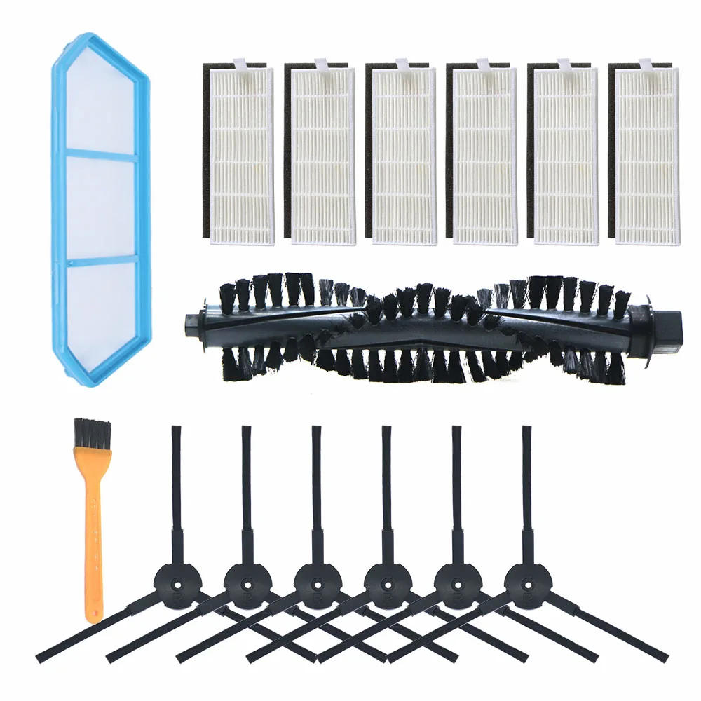 Description Picture 4 of item1pc Main Brush+4pcs Dust HEPA Filter+4pcs Side Brush for ILIFE A4s A40 Robot Vacuum Cleaner Accessories Parts