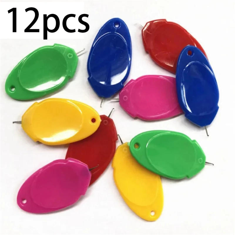 Description Picture 2 of item12pcs/lot Needle Threader DIY Elderly Hand Sewing Guide Wire Hook Simple Easy Device Automatic Thread Tools Handmade Crafting