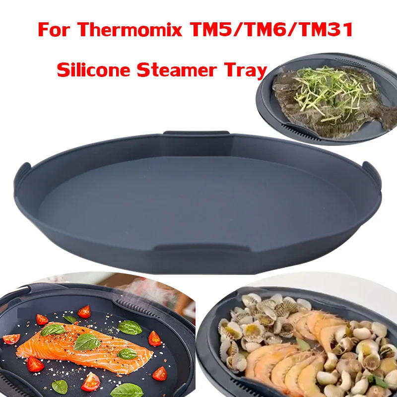 Description Picture 2 of itemSilicone Baking Mat Steamer Steaming Tray Dish Pan For The Varoma Insert Base of Thermomix TM31 TM6 TM5 kitchen accessories