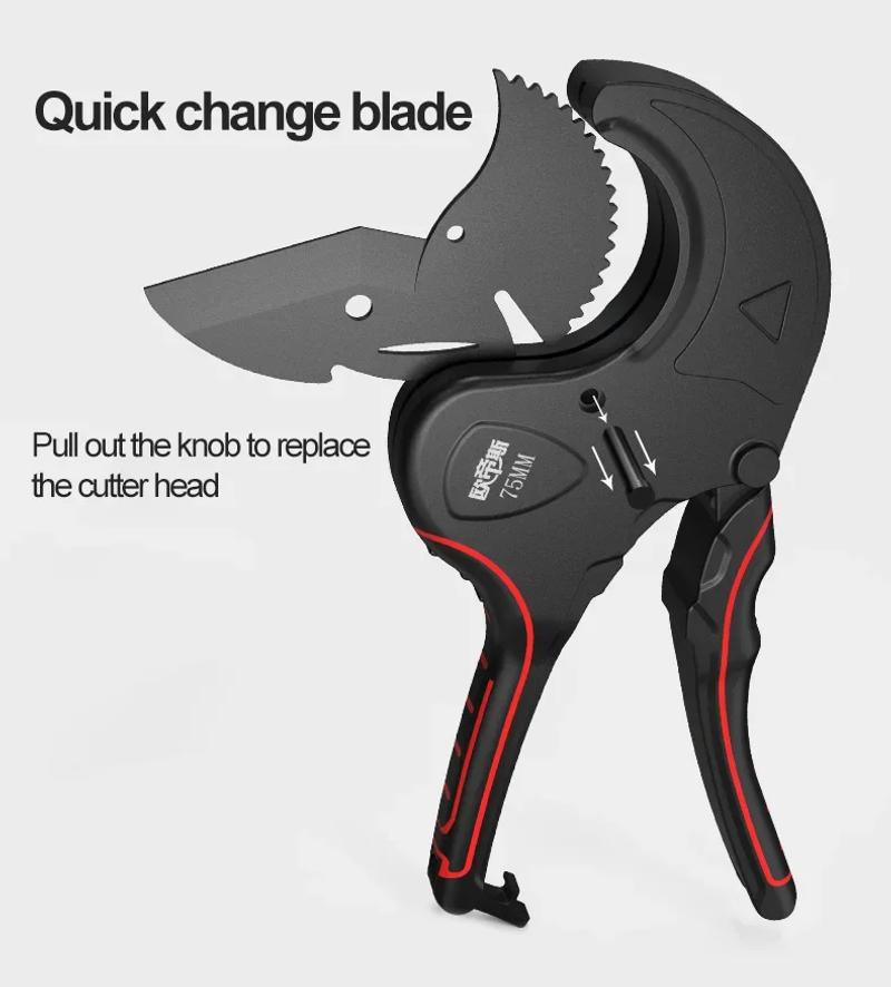 Description Picture 3 of itemPipe Cutter 32/51/63mm Pipe Cutting Scissors Ratchet Cutter Tube Hose Plastic Pipes PVC/PPR Plumbing Manual Cutters Hand Tools