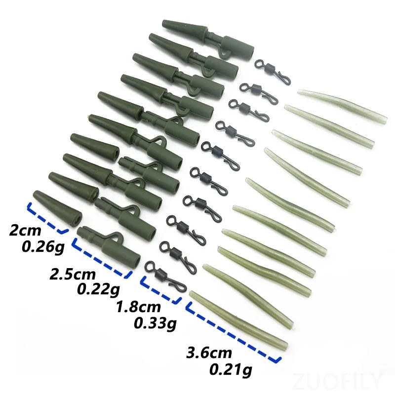 Description Picture 5 of item40Pcs/Lot Carp Fishing Accessory Lead Clip Quick Change Swivel Tail Rubber Anti Tie Non-Slip Sleeves For Carp Fishing Tackle