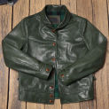 Real Goat Leather Man's Jacket Japanese Style Summer Slim Fit Short Coat Men's Genuine Leather Jackets Bomber Overcoat In Green