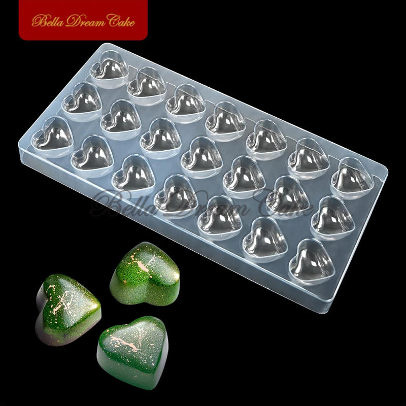Description Picture 5 of item21 Cavity Heart Chocolate Mold DIY Dessert Candy Mousse Mould for Valentine's Day Plastic Cake Decorating Tools Kitchen Bakeware