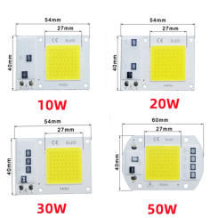 LED COB lamp Bead 10W 20W 30W 50W AC 220V 240V IP65 Smart IC No Need Driver DIY Flood light Led Bulb Spotlight Outdoor Chip Lamp