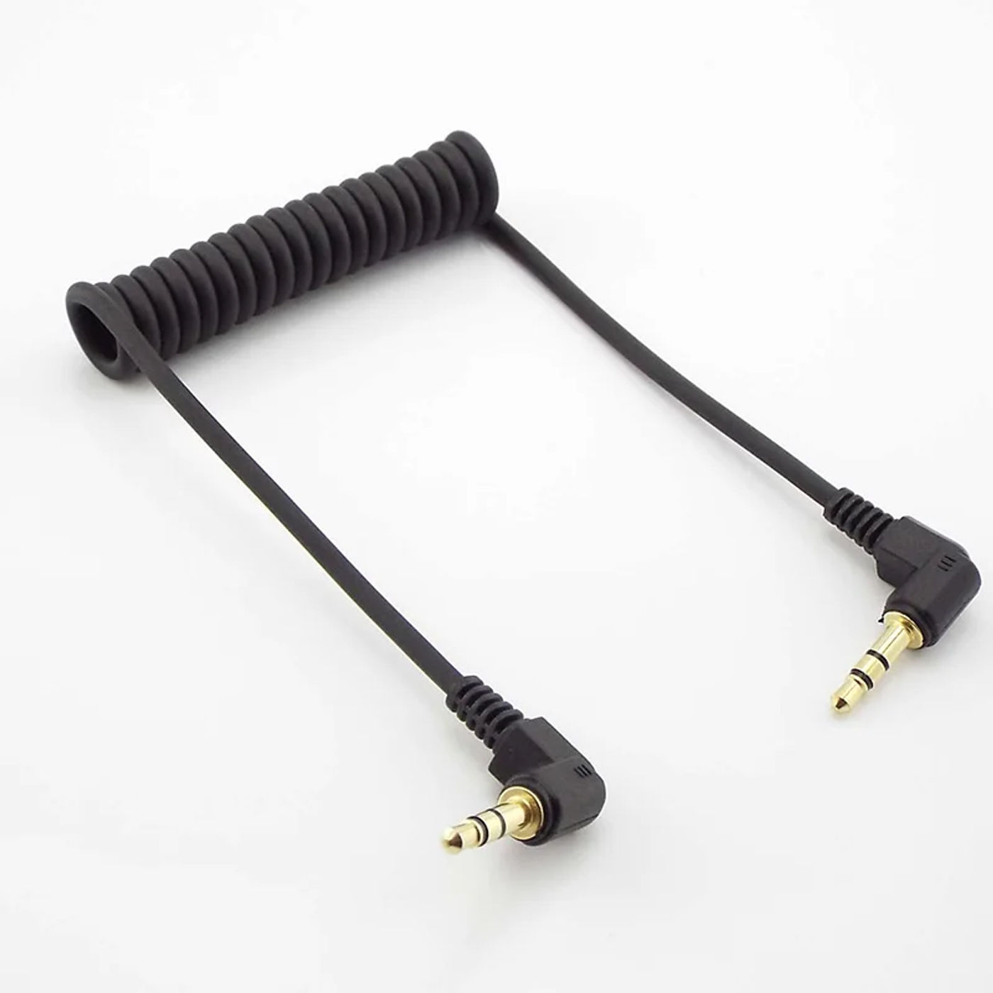 Description Picture 2 of item3.5mm Double end 90 degree Male Audio Line Spring Audio Cable Stereo for Mp3 Mobile Phone to Car Aux Speaker Audio Wire