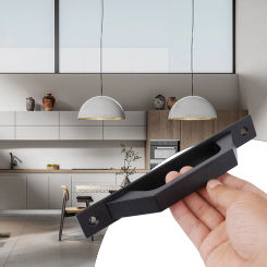 Barn Door Pull Handle Heavy Duty Black Iron Hot Bed Sliding Gate Shed Garage Home Hardware Accessories Cabinet White Black