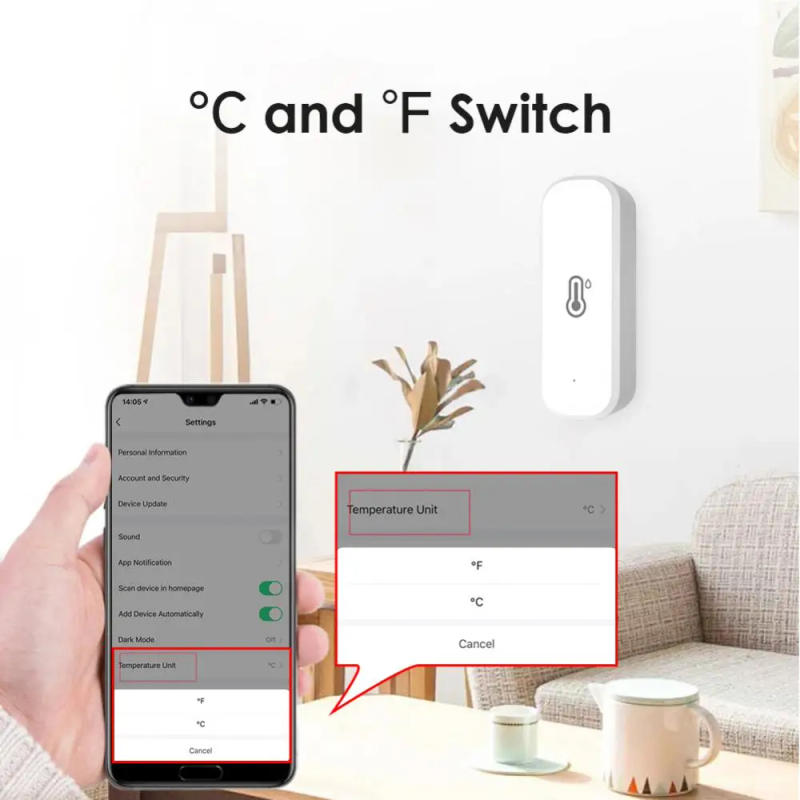 Description Picture 2 of itemNew Tuya WiFi/Zigbee Smart Temperature Humidity Sensor SmartLife Smart Home APP Control Thermometer For Alexa Google Assistant